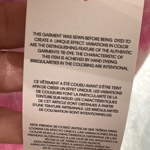 Calvin Klein Jeans NEW - Sz S - tie dye sleeveless shirt pink white spotted - Picture 7 of 9